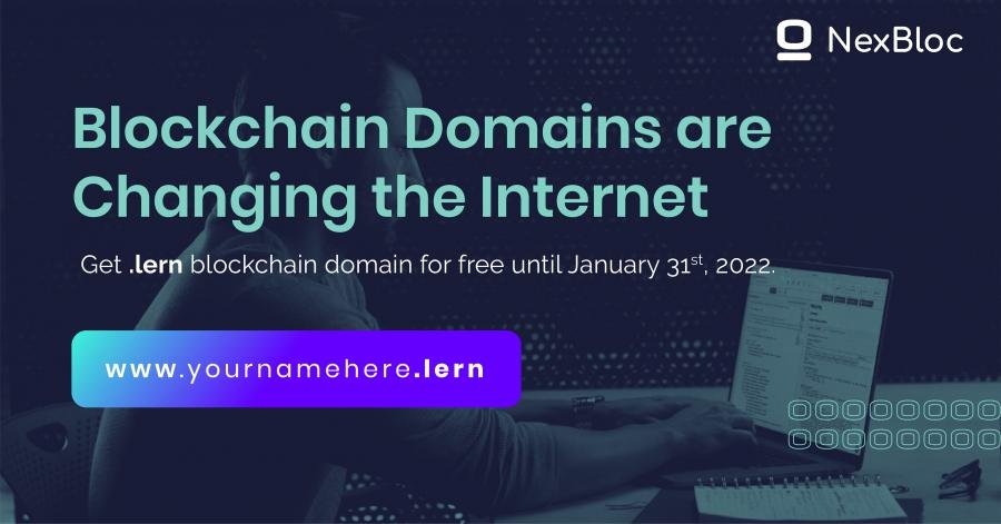 NexBloc Announces the Closing Date of the .lern Blockchain Domain Name Promotion