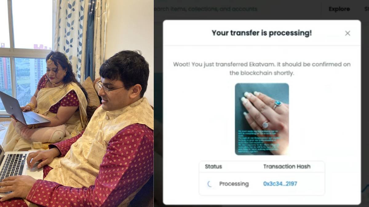 Pune based couple goes for ‘Blockchain wedding’ with digital priest and NFT vows