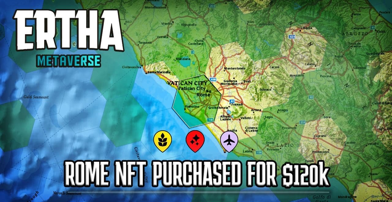 Ertha Metaverse Sells Rome NFT for Record 0k | Bitcoinist.com